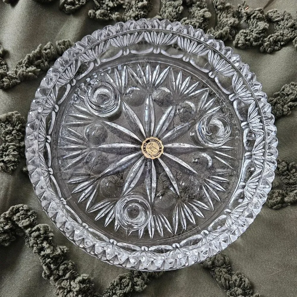 Vintage Princess House crystal ✨ elegant starburst taper candle holder.